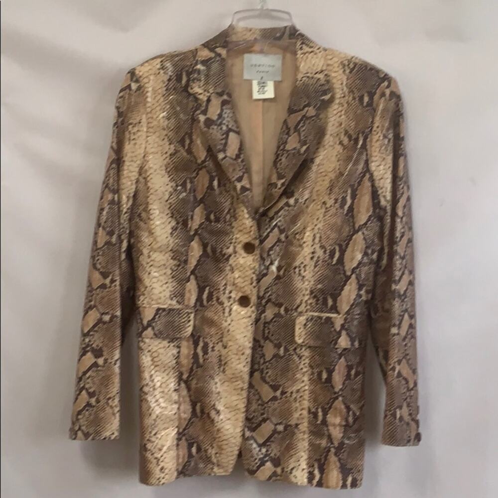 VERTIGO PARIS SNAKE SKIN BUTTON DOWN‎ BLAZER SZ M